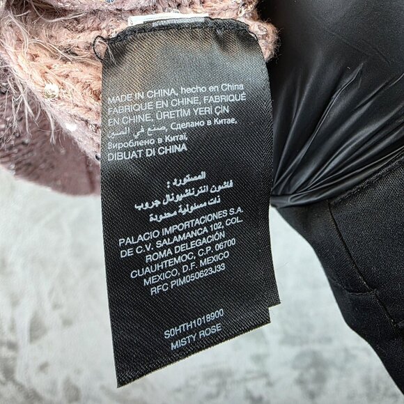 bebe Sweater Womens Small Misty Rose Eyelash Knit Sequined Longline Pullover - Picture 8 of 11